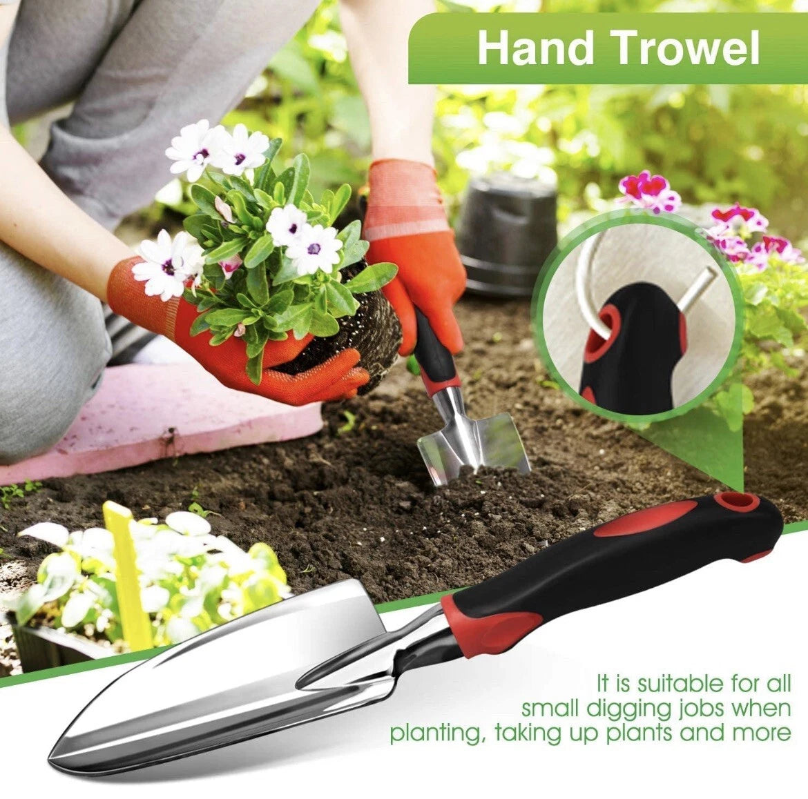 Garden Tool Set, 5 PCS Heavy Duty Gardening Tools