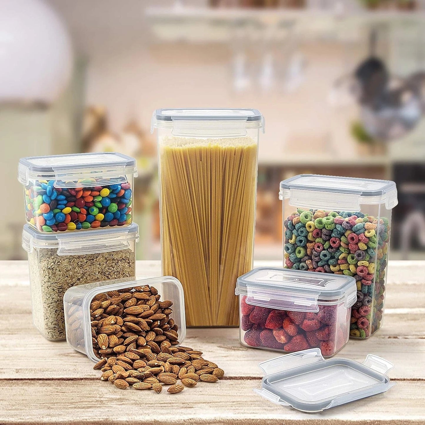 14PC Stackable Kitchen Storage Containers - Airtight & BPA-Free Organization Set