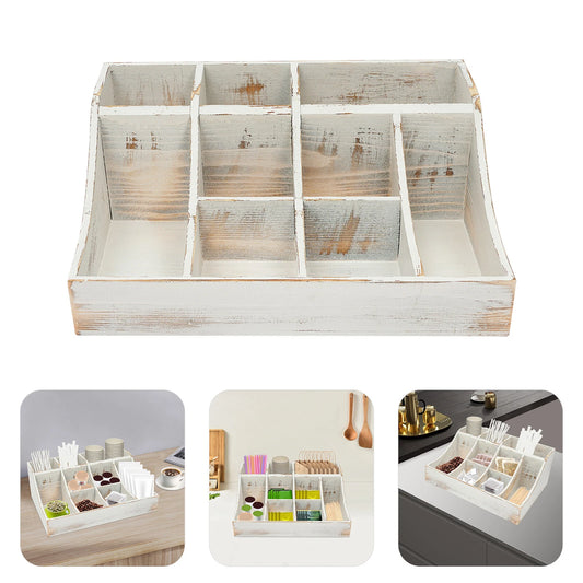 9 Slots Coffee Condiment And Accessories Organizer Coffee Condiment Organizer
