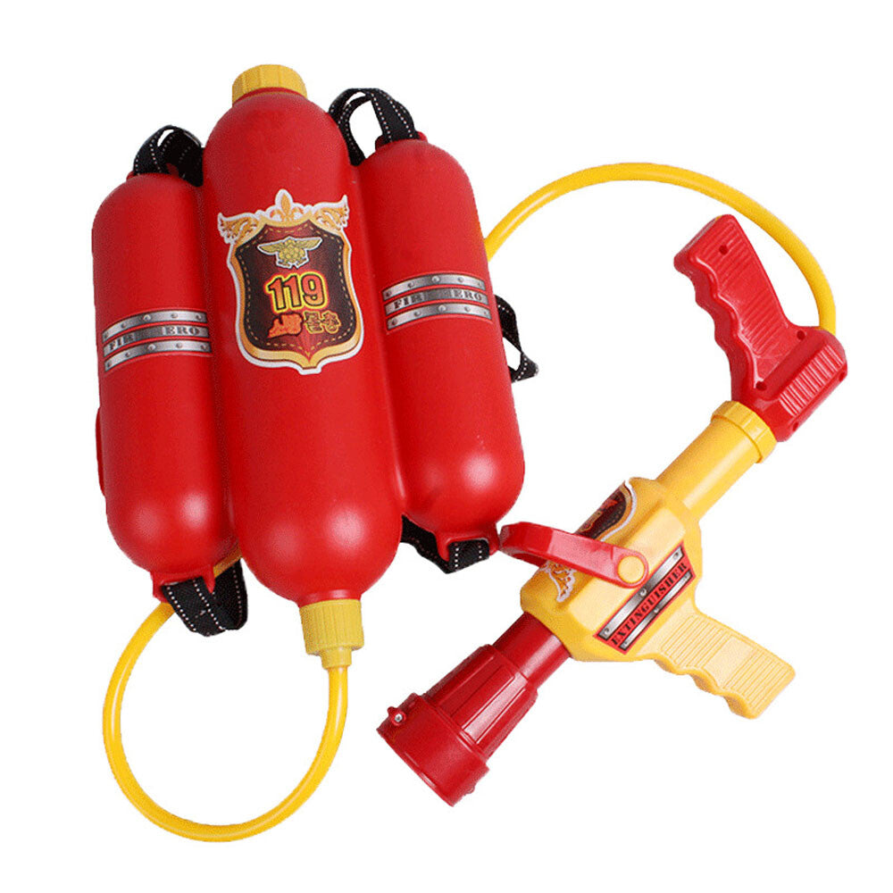 Fireman Toys Fire Extinguisher Water Gun Kids Backpack Beach Toy For Kid's Party