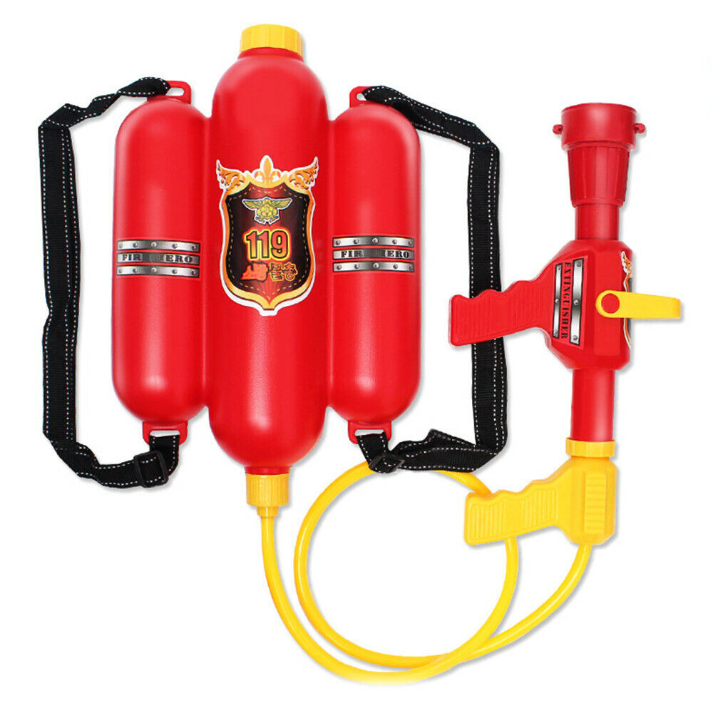 Fireman Toys Fire Extinguisher Water Gun Kids Backpack Beach Toy For Kid's Party