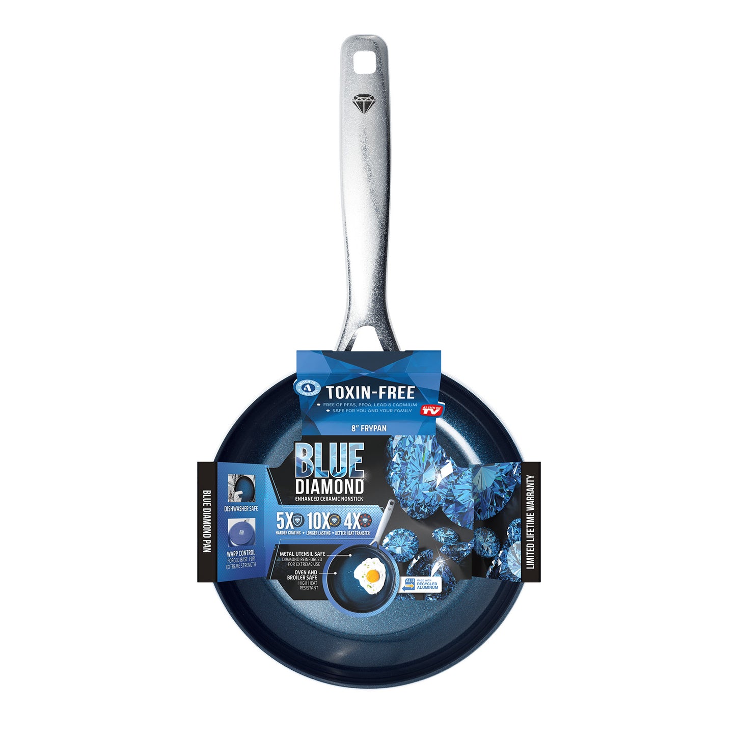 Blue Diamond Ceramic Nonstick Fry Pan/Skillet, 8 Inch Frypan