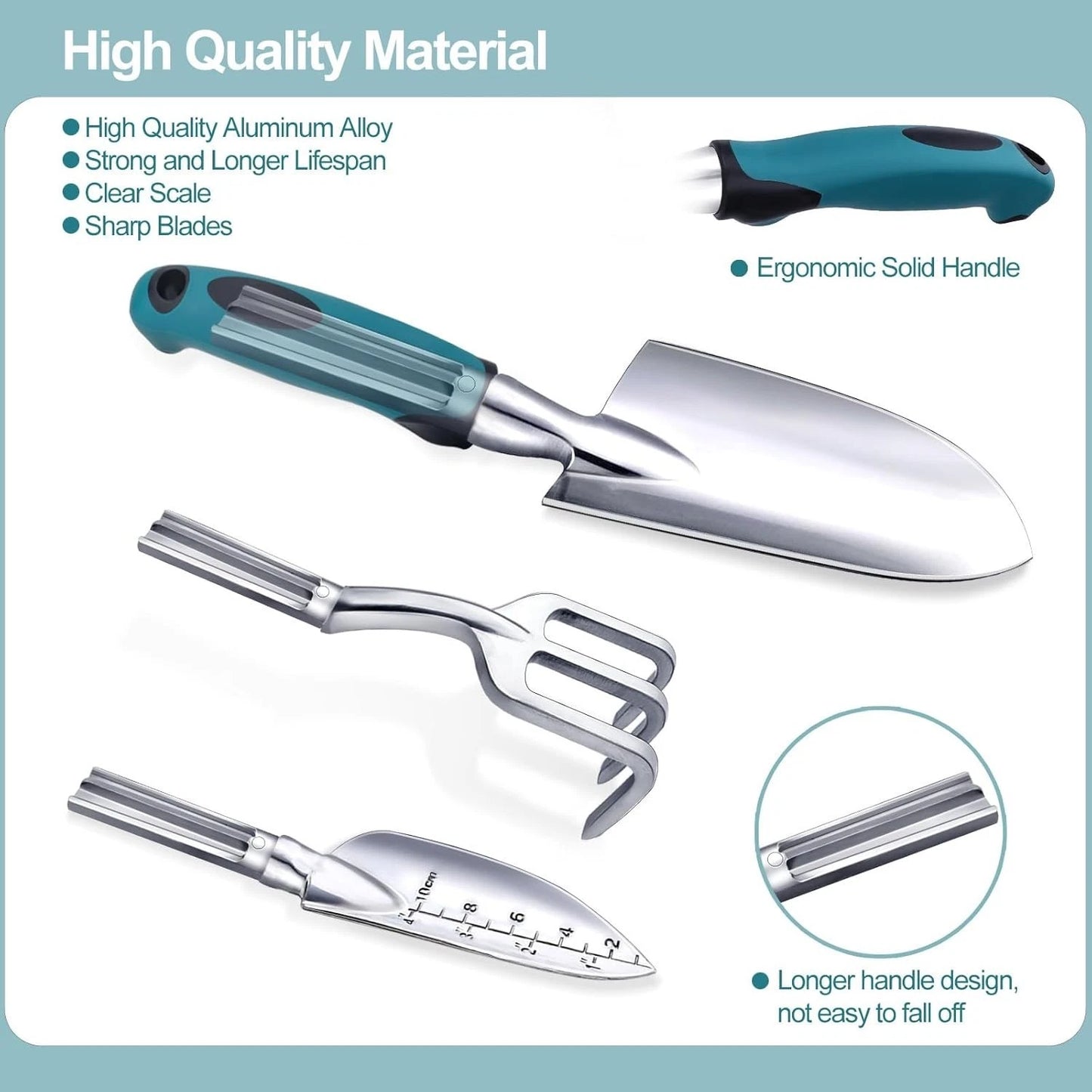 Garden Tools 7-Piece, Gardening Hand Tools, Gardening Tools Set Cultivators