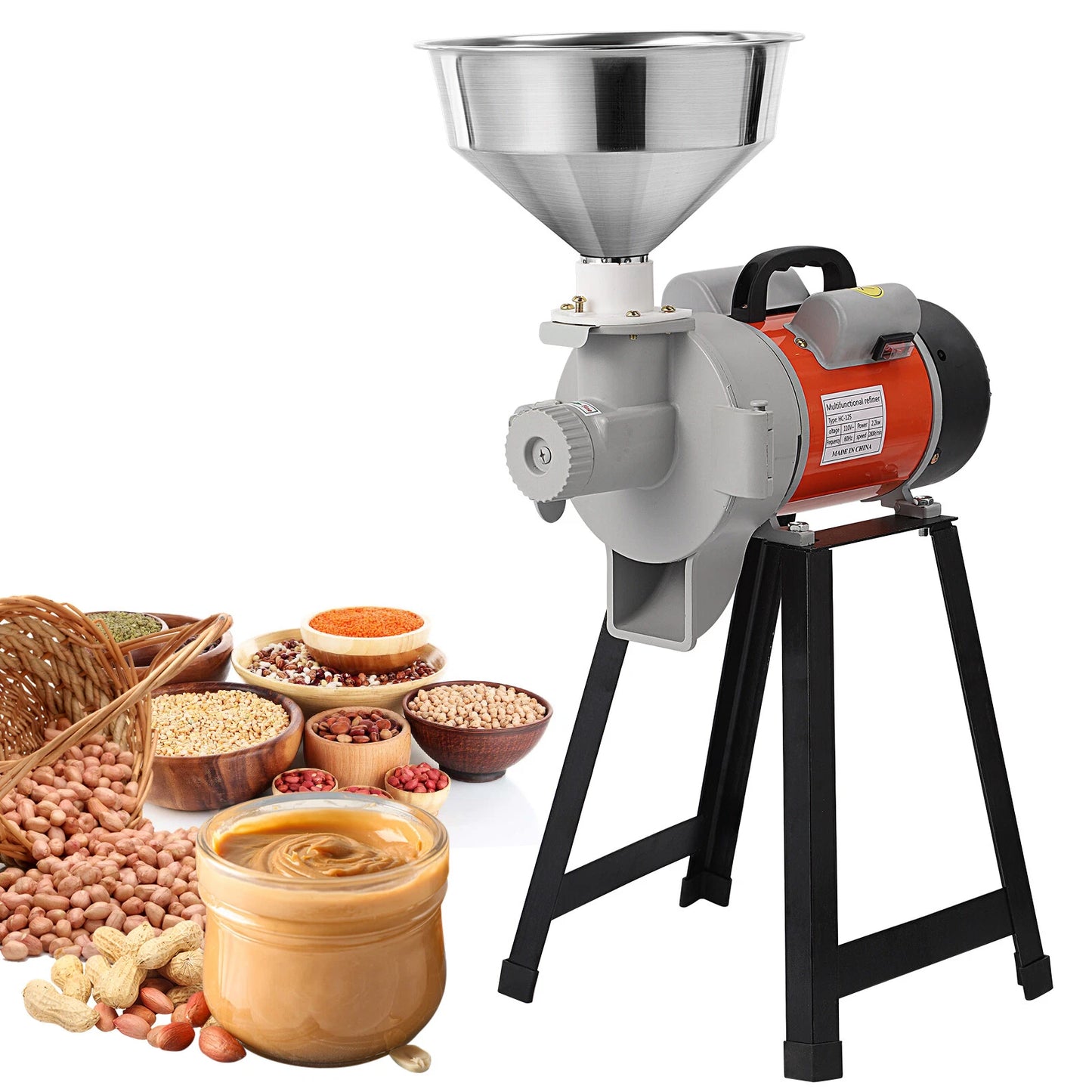 110V 1500W Electric Peanut Butter Machine Grinder Household Nut Maker Grinding - Picture 8 of 13