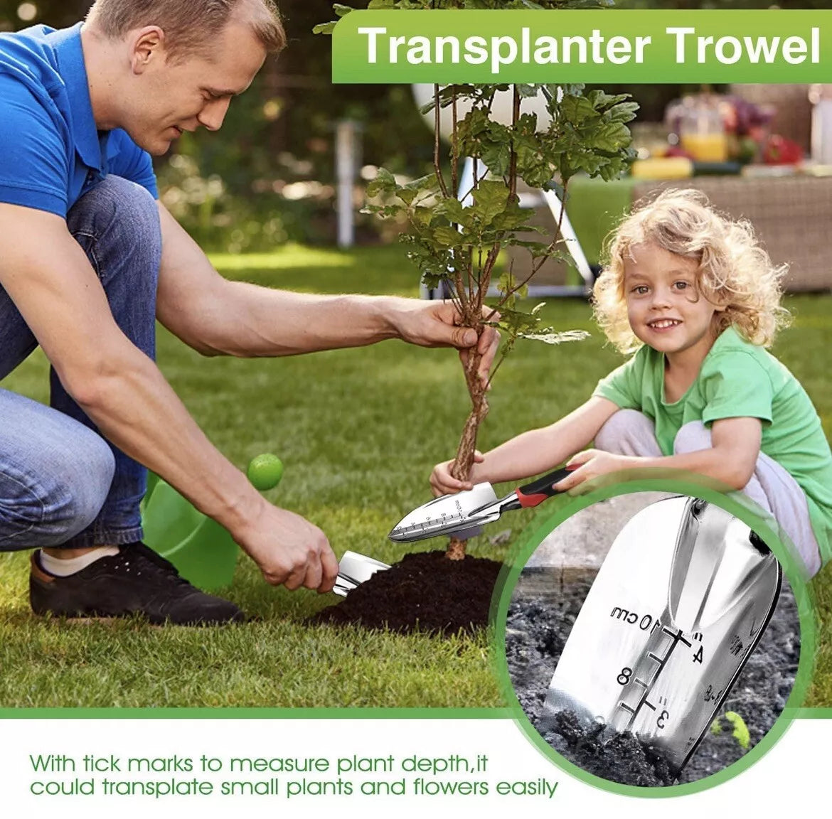 Garden Tool Set, 5 PCS Heavy Duty Gardening Tools