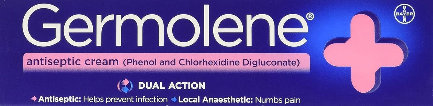 2 x Germolene Anaesthetic Antiseptic Cream Skin Numbing for Piercing Waxing 30g