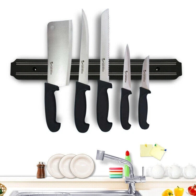 13 Inch Wall Mount Magnetic Knife Scissor Storage Holder Rack Strip Kitchen Tool