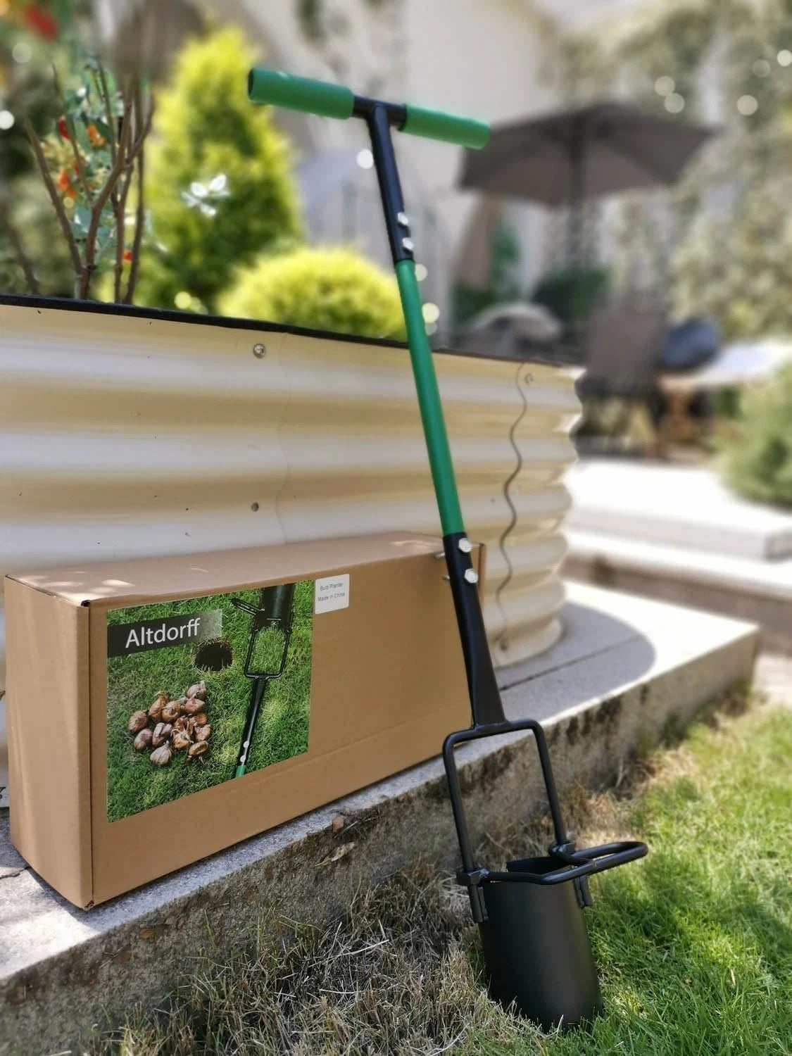 Versatile Long-Handle Garden Tool - 5-in-1 for Digging, Weeding & Transplanting