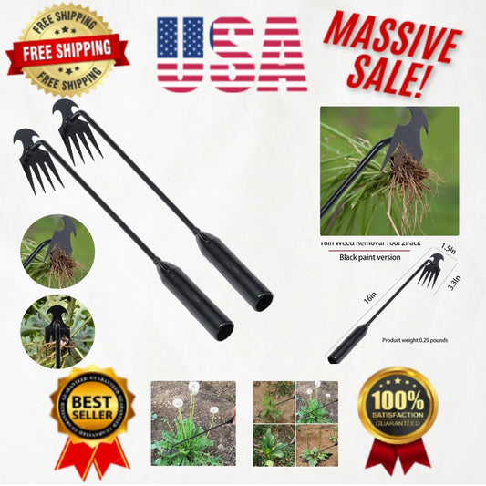 Upgrade Your Garden with 2-Pack 16 inch Weed Pulling Tools for Easy Gardening