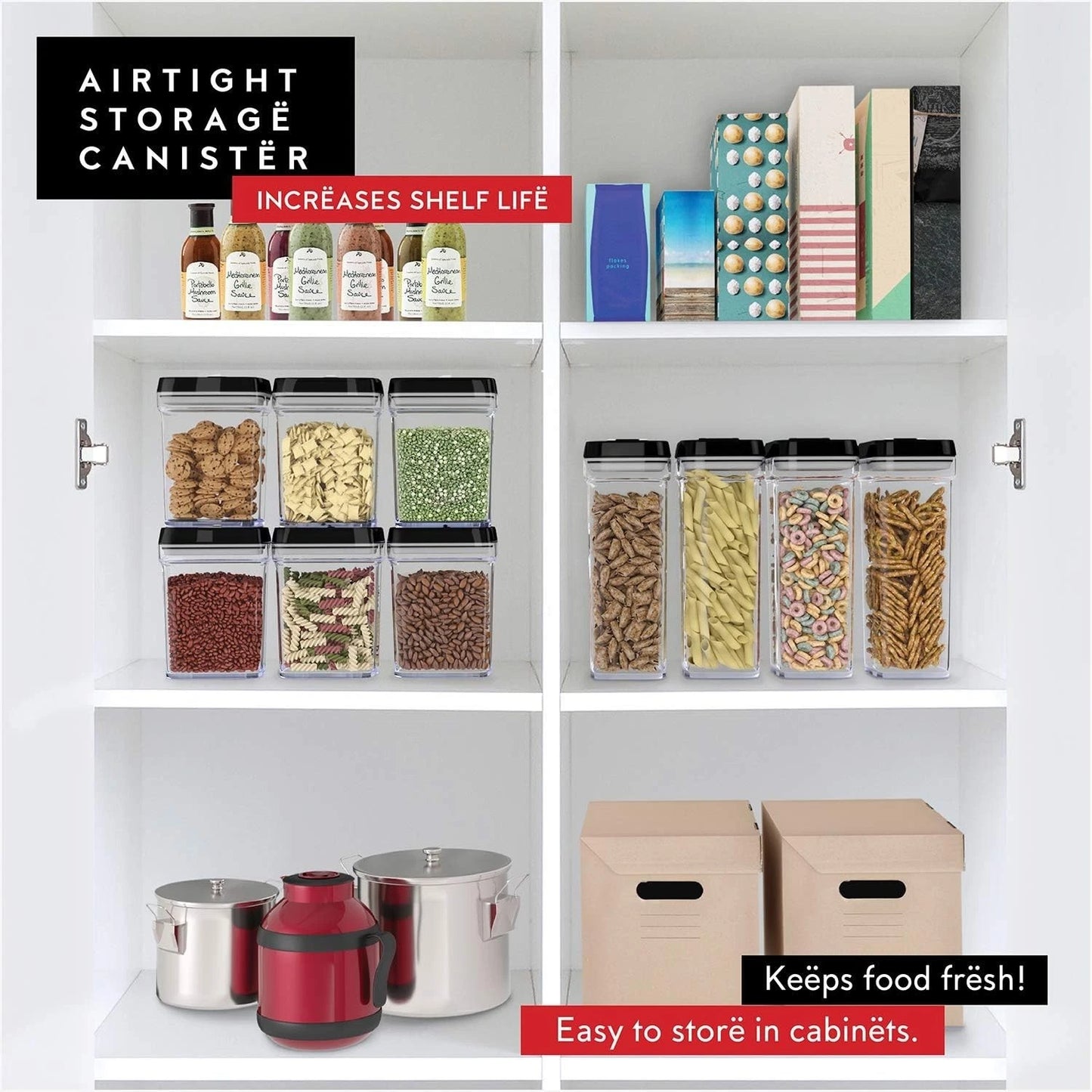 Airtight Food Storage Containers with Lids ? 6 Piece Set Air Tight Kitchen St...