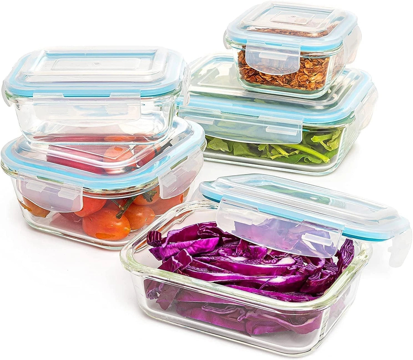 Elegant BPA-Free Kitchen Storage Containers - 10 Pack with Snap Lock Lids