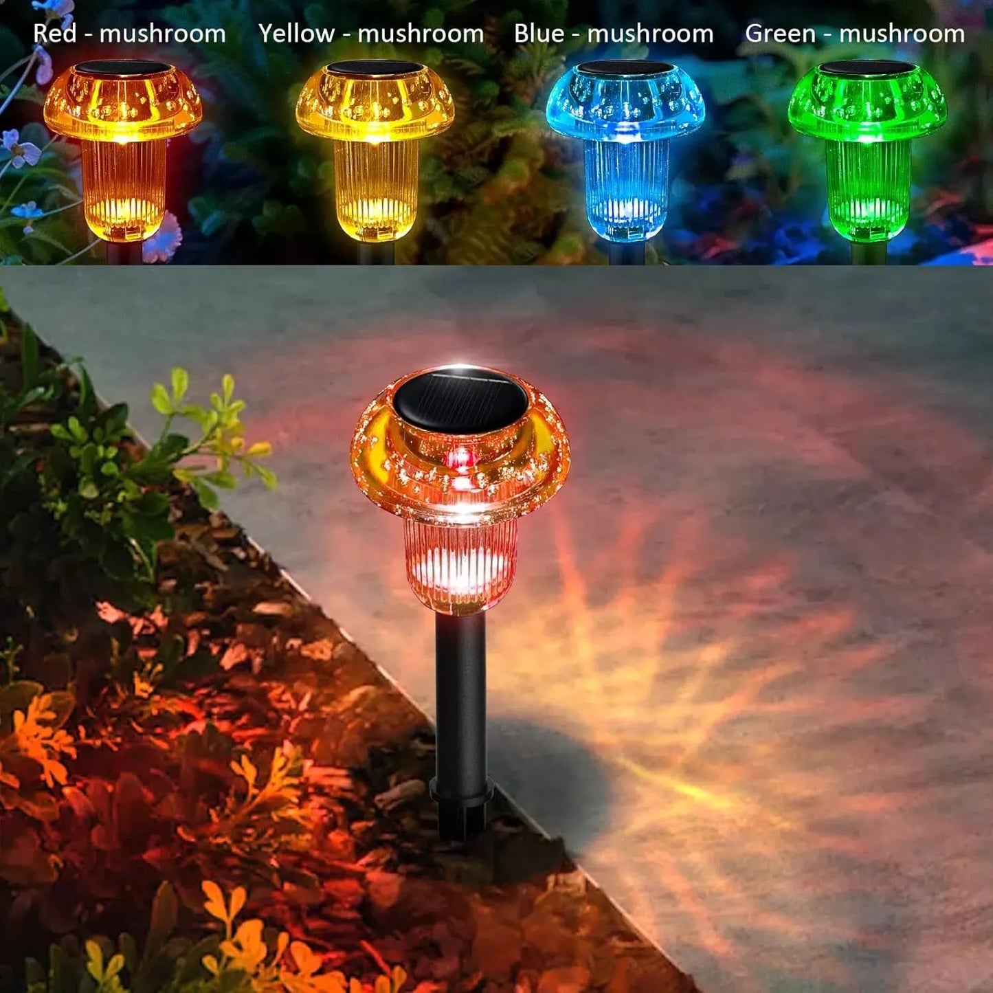 8 Pack Solar Garden Lights Outdoor Waterproof Pathway LED Lights Landscape Yard