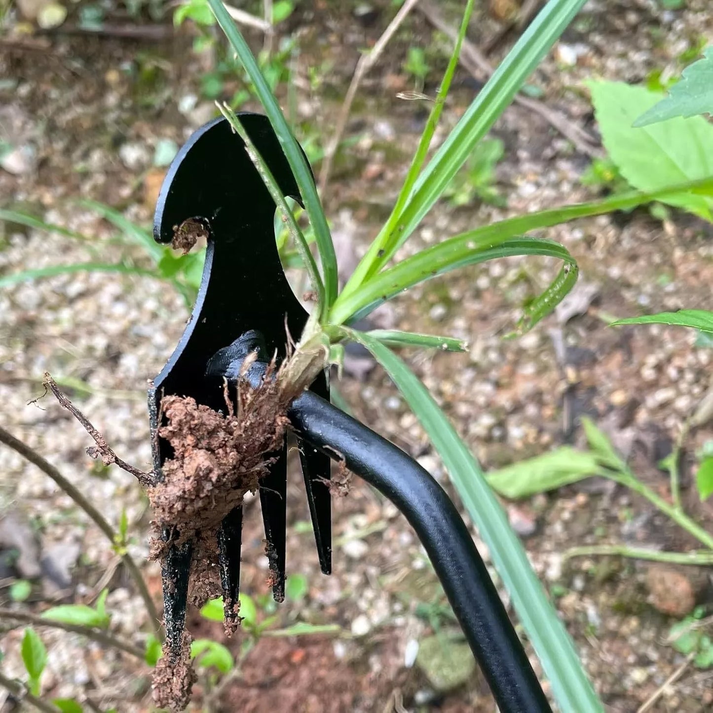 Manual Weed Puller Twister Garden Lawn Grass Root Remover Claw Tool Black Steel