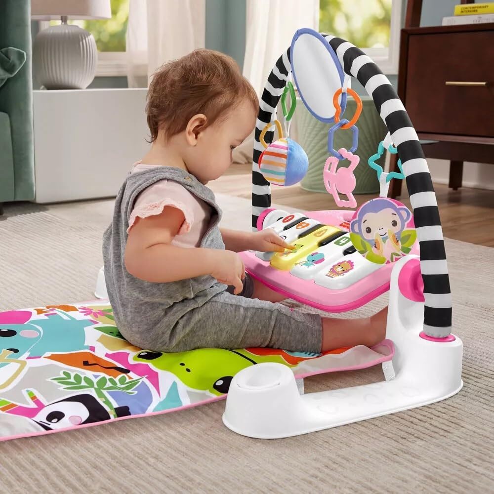 Fisher Price Glow and Grow Kick and Play Piano Gym Light Up Toys Musical Fun