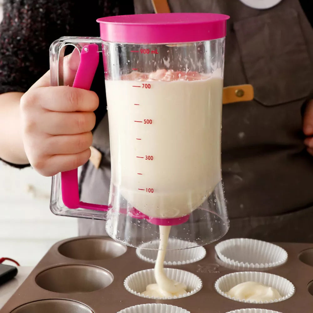 900ML Pancake Baking Batter Dispenser Measuring Cup Muffin Cream Separating Tool - Picture 2 of 9