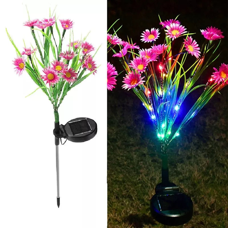 Solar Garden Lights Outdoor Waterproof LED Flower Stake Lamp Yard Patio Decor