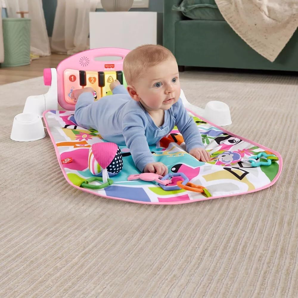 Fisher Price Glow and Grow Kick and Play Piano Gym Light Up Toys Musical Fun