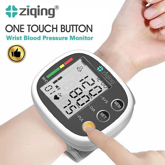 Digital Wrist Blood Pressure Monitor BP Cuff Accuracy Heart Rate Machine Tester