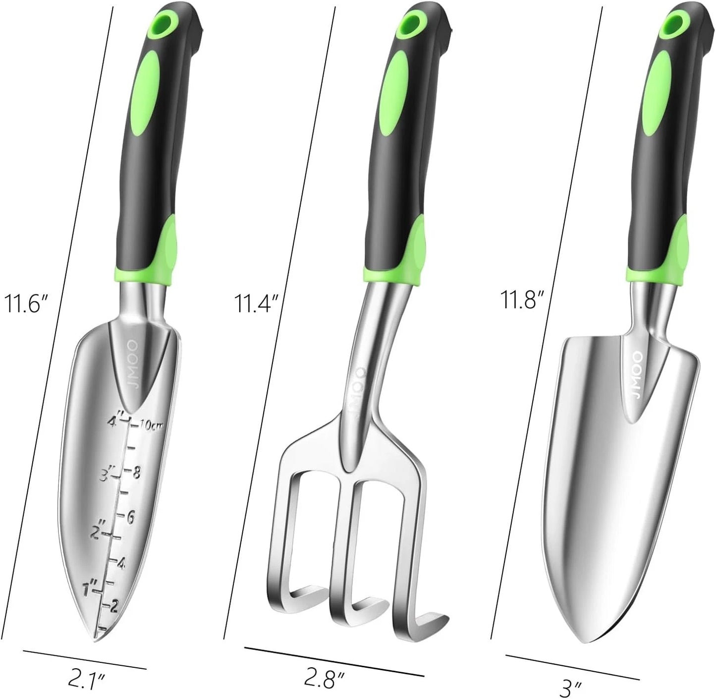 Eco-Friendly Aluminum Alloy Garden Tools Set with Ergonomic Design - 3 Pieces