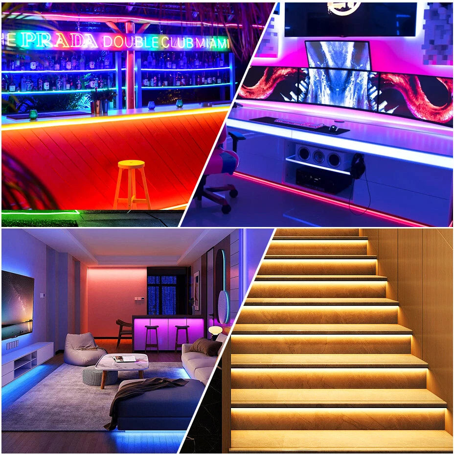 100ft 110V Neon LED Light Strip Waterproof Flexible Home Garden Floor Decor USA