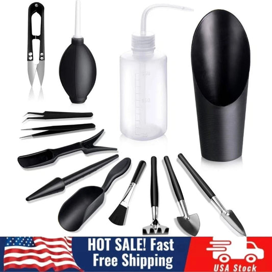 13Pcs Mini Garden Tool Set, Transplanting Hand Tools Set,Succulent Care Kit Gift