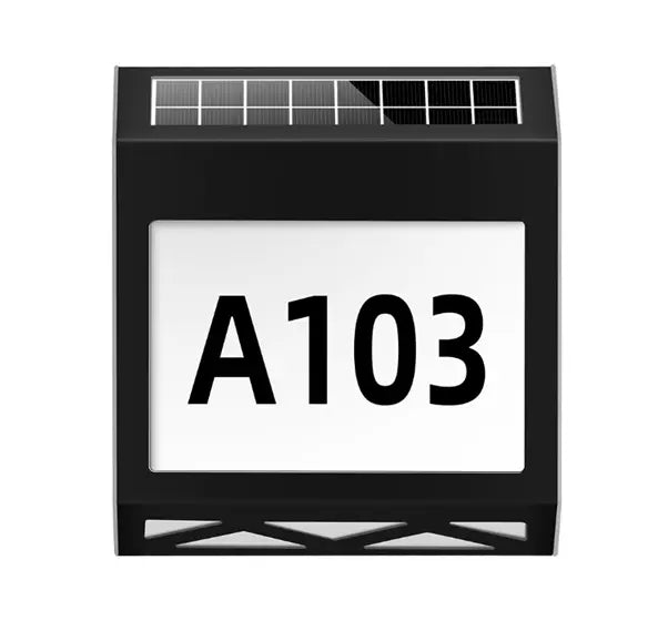 Solar Power House Number Address Sign Waterproof Stainless-Steel Christmas Gift