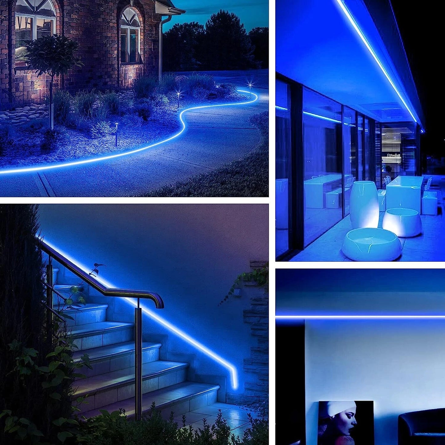 100ft 110V Neon LED Light Strip Waterproof Flexible Home Garden Floor Decor USA