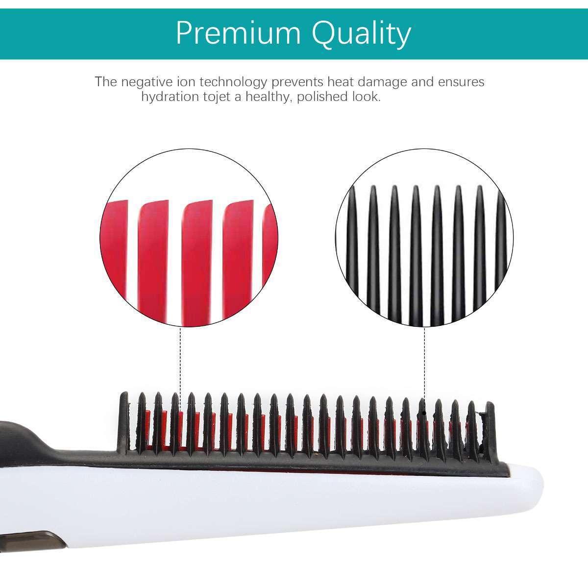 Beard Straightener Comb Quick Heated Brush Styler For Mens Pro Hair Electric