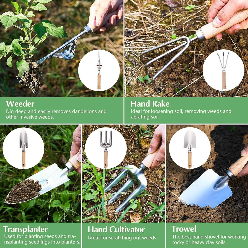 Utility Garden Tool Set Heavy Duty Gardening Hand Tools with Fashion Durable