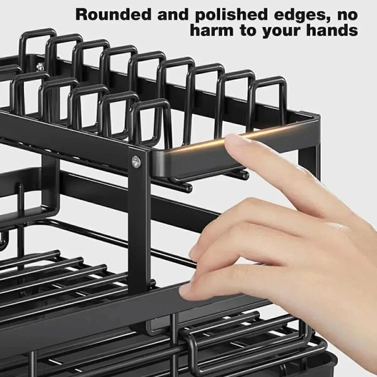 Dish Drying Rack Kitchen Stainless Steel Organizer Dish Bowl Drainer StorageRack