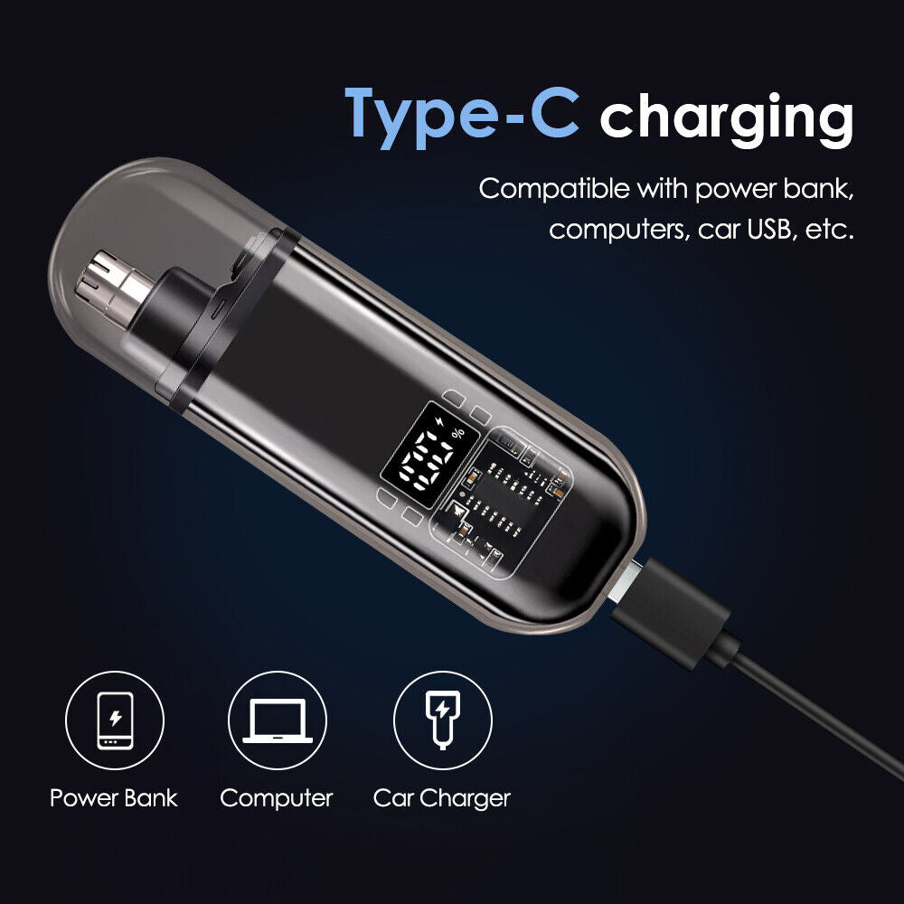 Electric Nose Ear Hair Trimmer Remover Men Professional Rechargeable Clipper USB