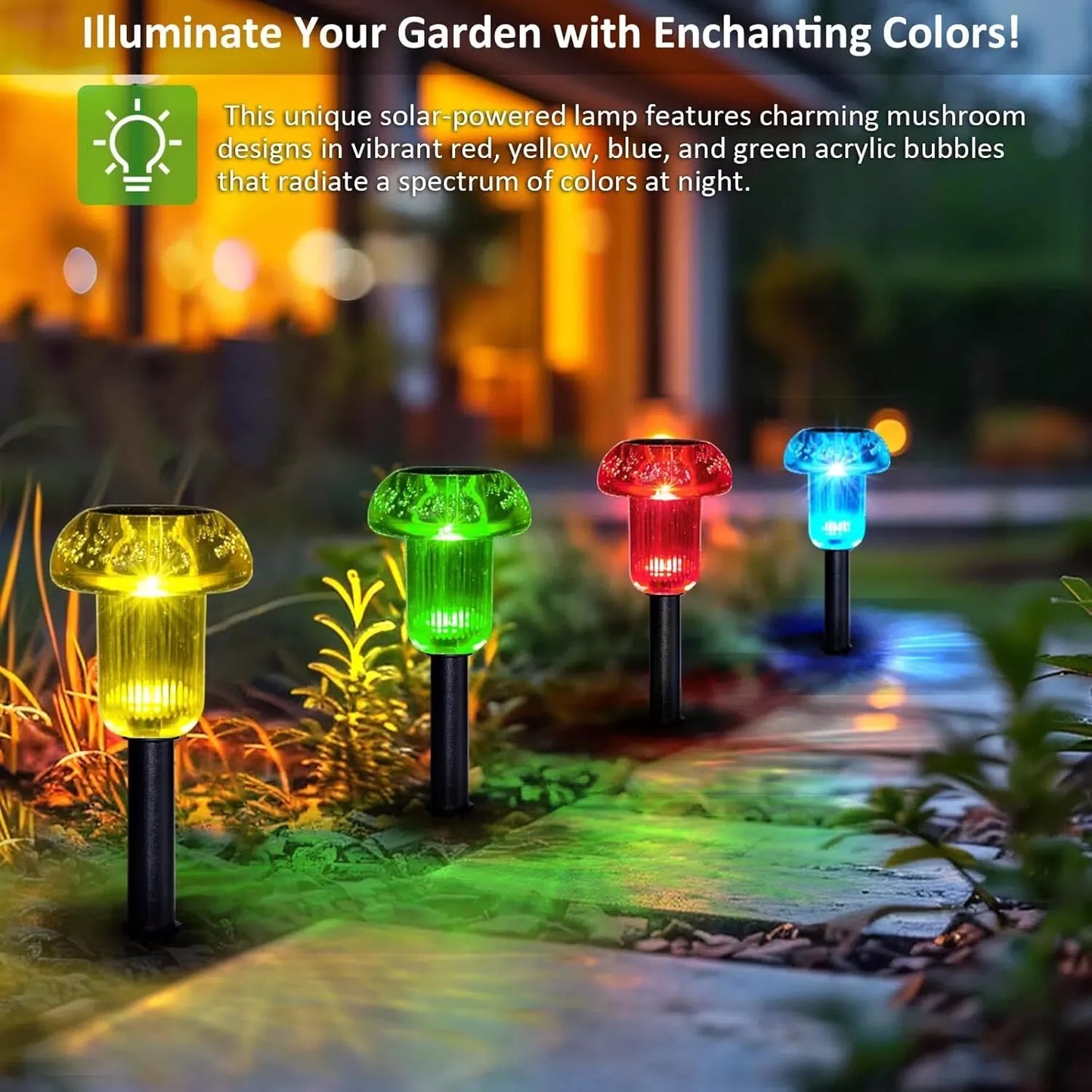 8 Pack Solar Garden Lights Outdoor Waterproof Pathway LED Lights Landscape Yard