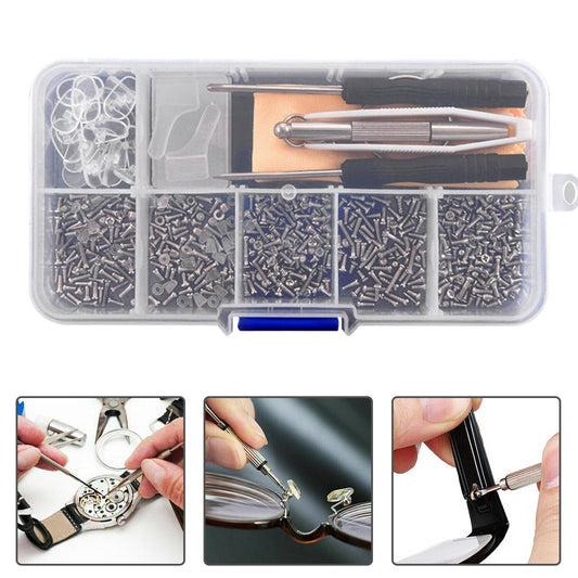 Screw Nut Nose Pad Optical Repair Tool Assorted Kit Set For Eyeglass Sunglasses