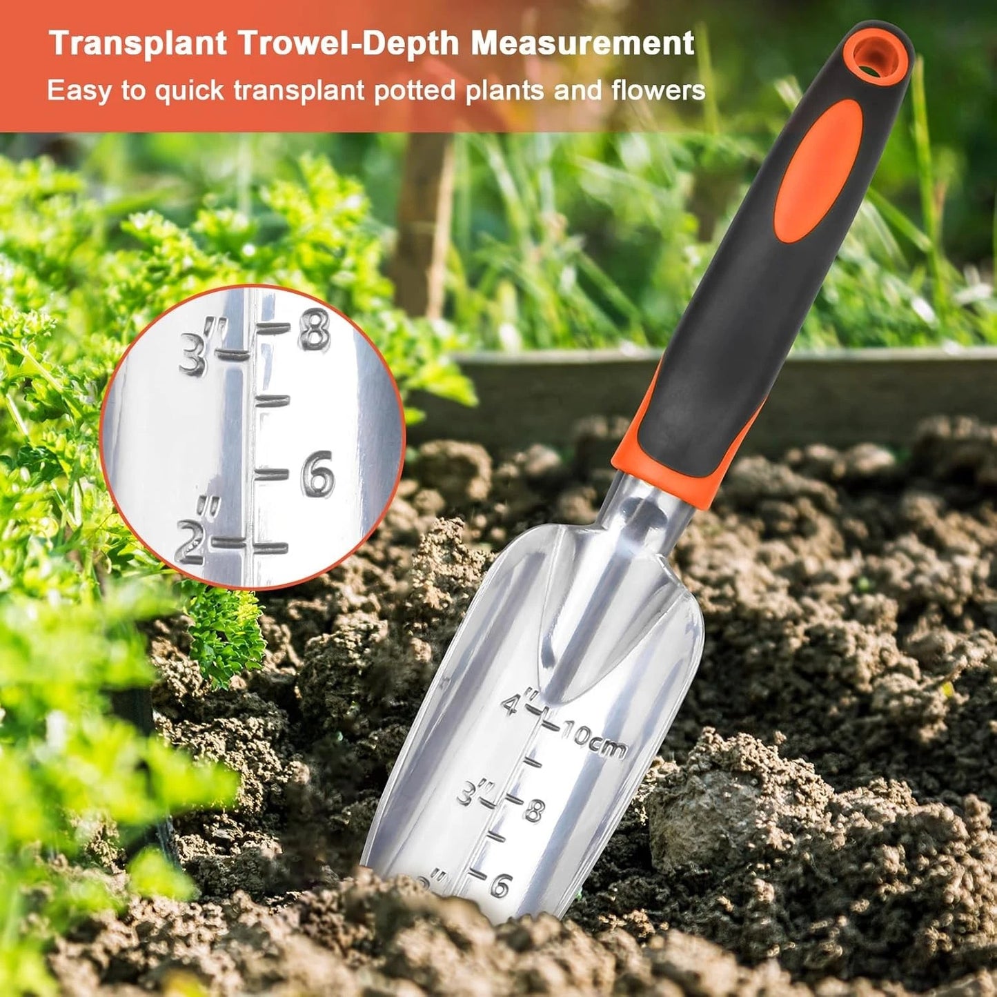 Garden Tools Set, 3 Pack Heavy Duty Gardening Tools Set Include Garden Shovel