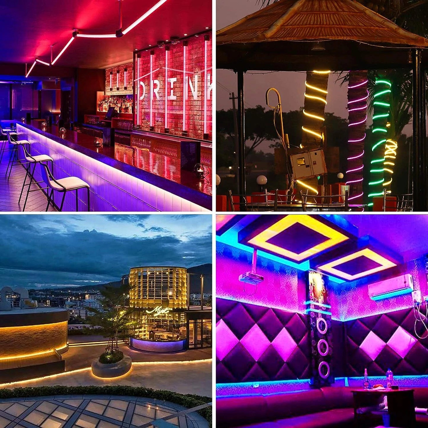 100ft 110V Neon LED Light Strip Waterproof Flexible Home Garden Floor Decor USA