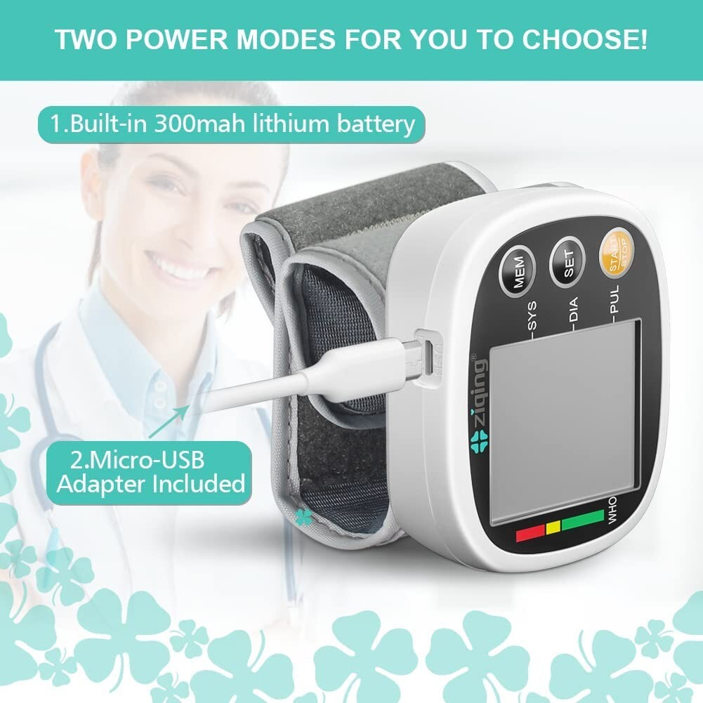 Digital Wrist Blood Pressure Monitor BP Cuff Accuracy Heart Rate Machine Tester