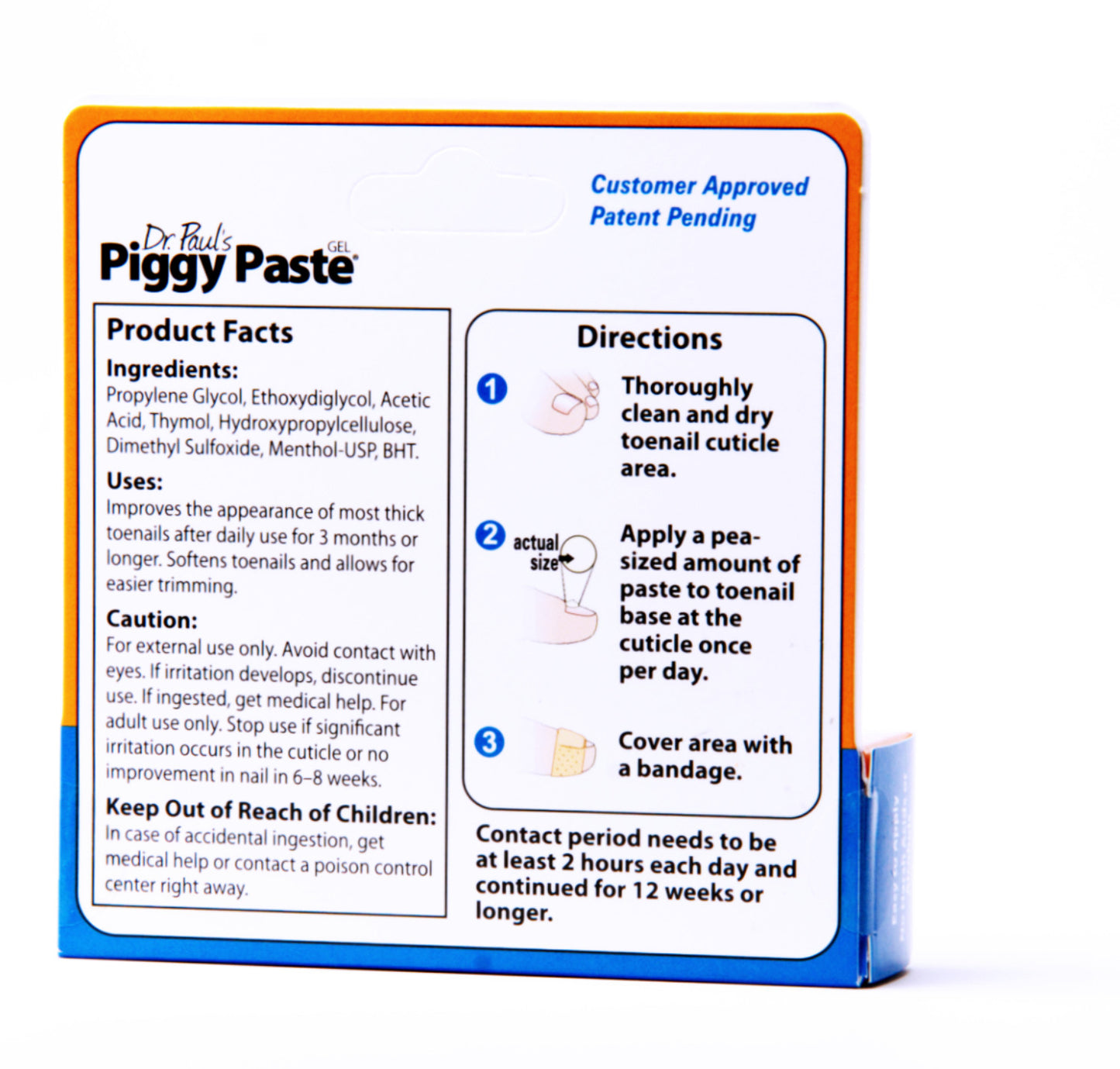 Dr. Paul's Piggy Paste Gel  Nail Fungus Treatment Treats A Toe Nail For 3 Months