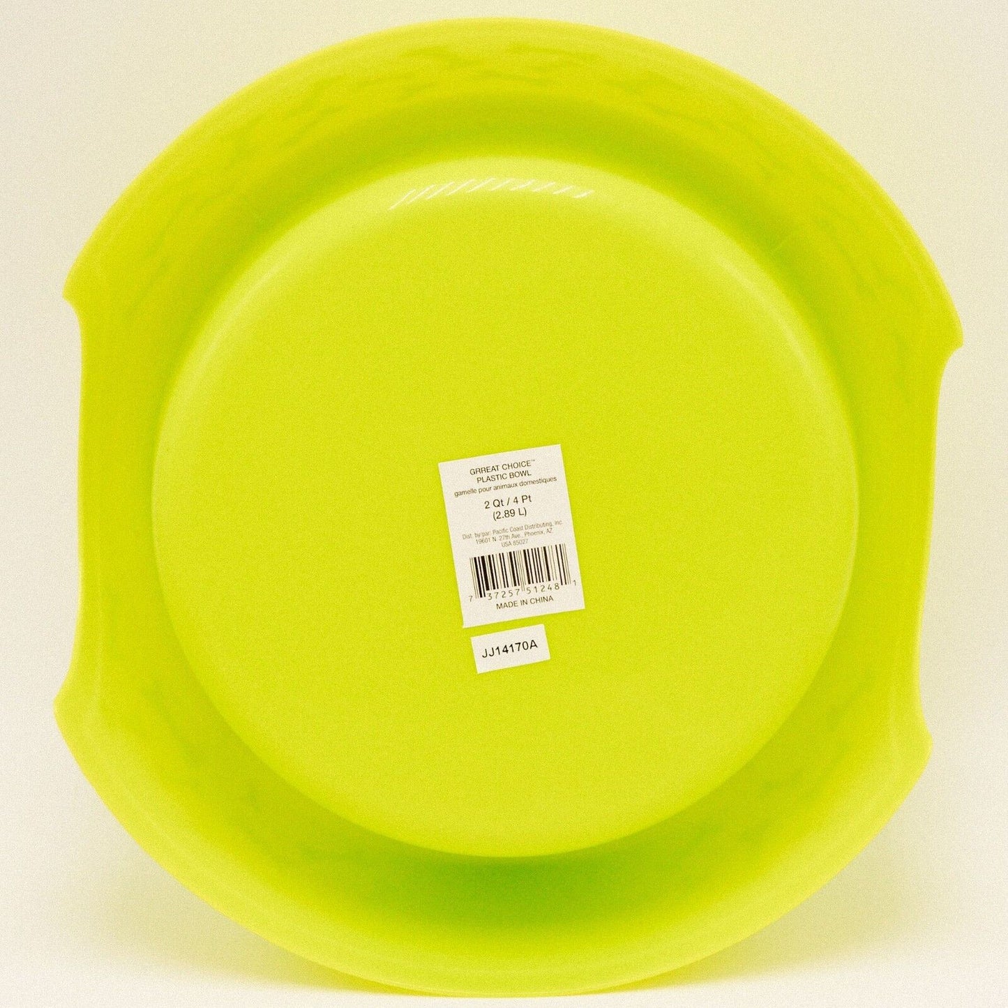 Pet Dog Cat Food Feeding Water Dish Plastic Plate Bowl with Bones 2 Qt (2.89 L)
