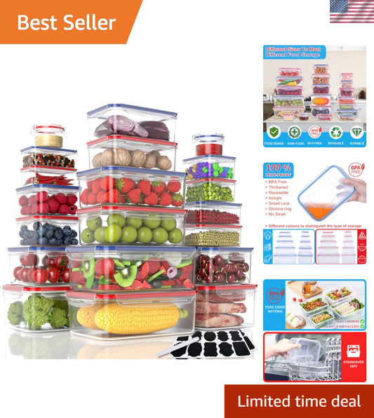 Versatile BPA-Free Food Storage Containers - 40-Piece Set for Organized Kitchens