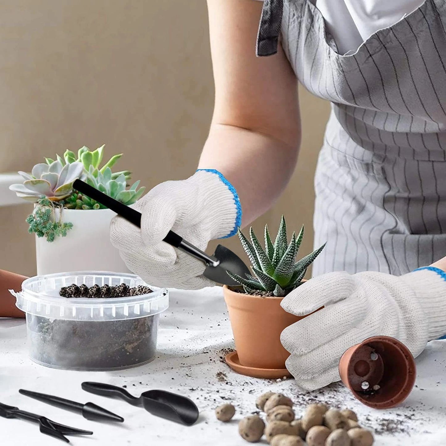 13Pcs Mini Garden Tool Set, Transplanting Hand Tools Set,Succulent Care Kit Gift