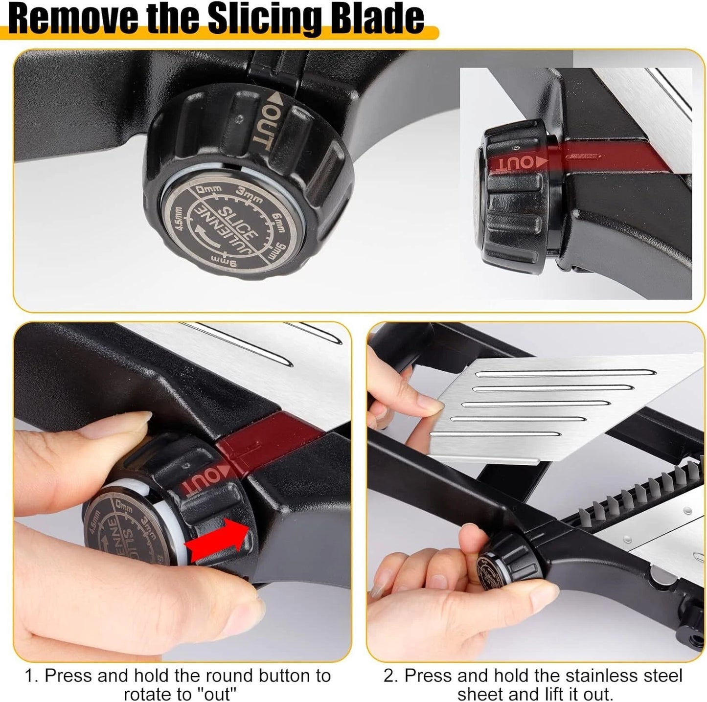 7-in-1 Adjustable Stainless Steel Mandoline Vegetable Food Slicer for Kitchen -