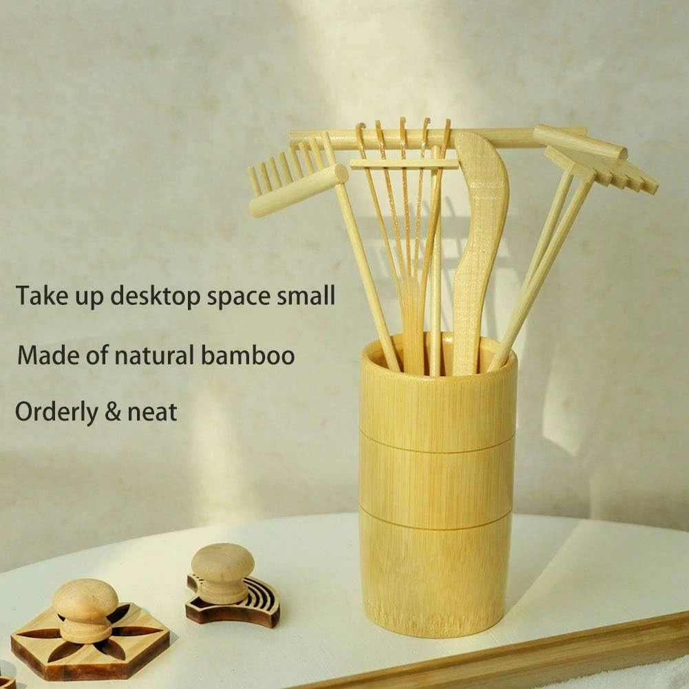 Zen Garden Rake Stamp Tools - Meditation Rock Sand Garden Accessories ? Offic...