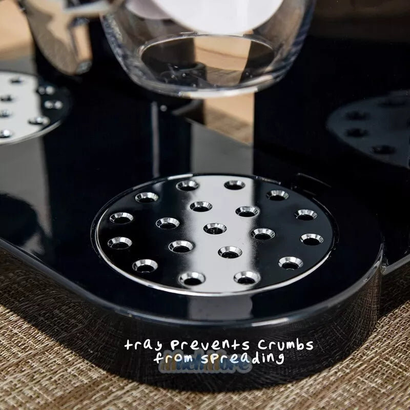Large Cereal Dispenser Storage Triple Dry Food Snack Container Kitchen Canister