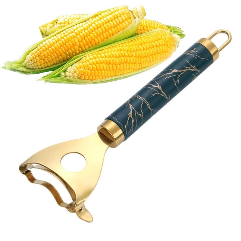 Stainless Steel Corn Cobs Peeler Stripper Remover Kitchen Cutter Thresher Tool