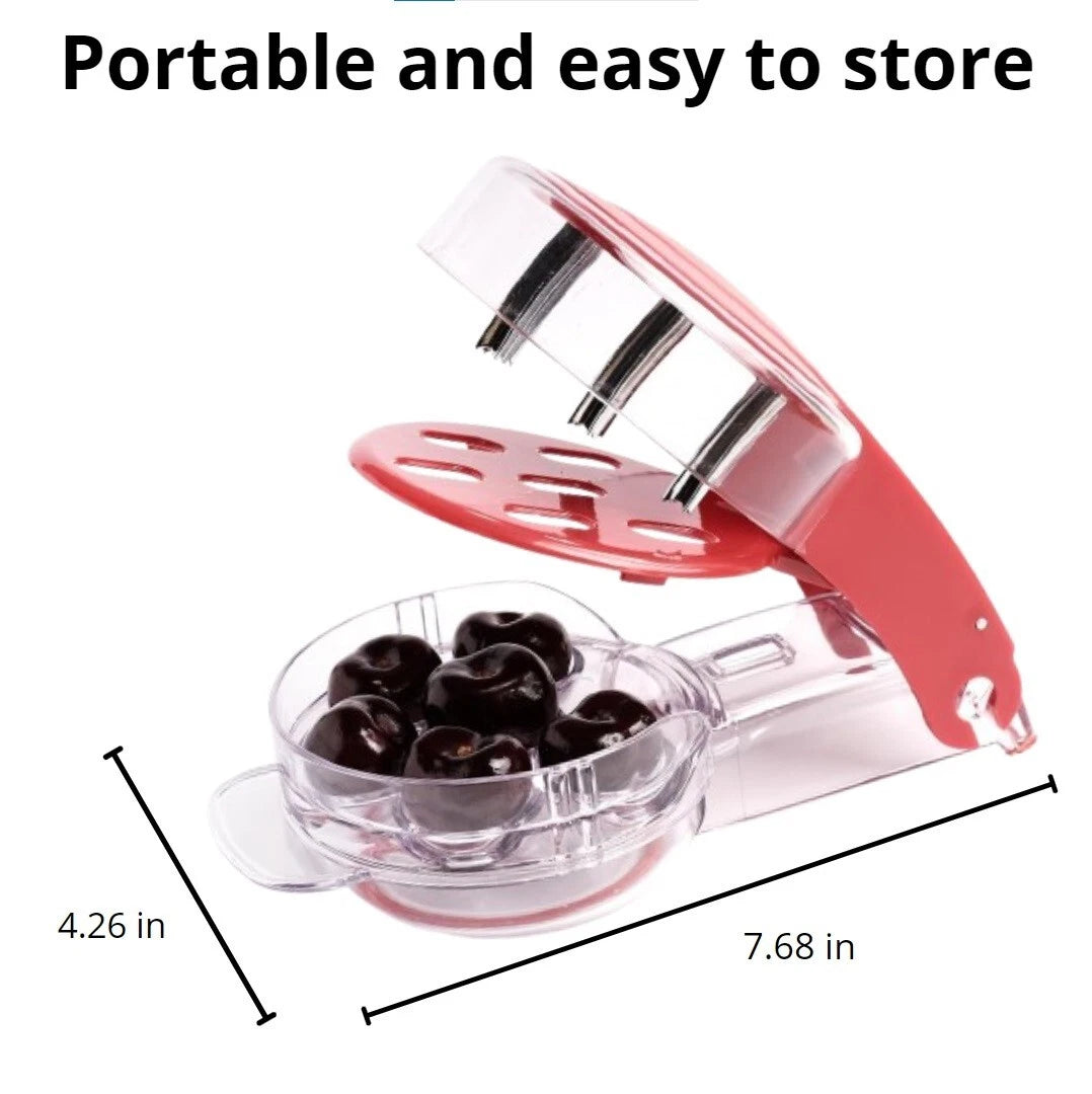 Cherry Pitter Tool Remover Cherries Seed Pitter Tool 6 at Time Quick Push Pull