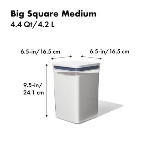 Airtight Food Storage Container 4.4 Qt - Kitchen Pantry Organizer Box