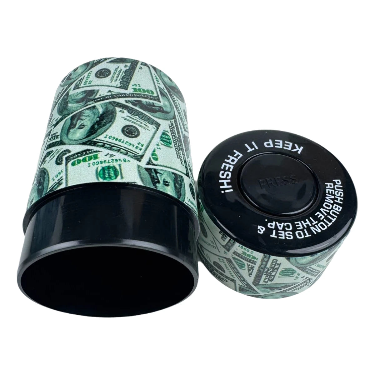 1pc Vacuum Sealed Herb Stash Jar Container Airtight Smell Proof Plastic Storage
