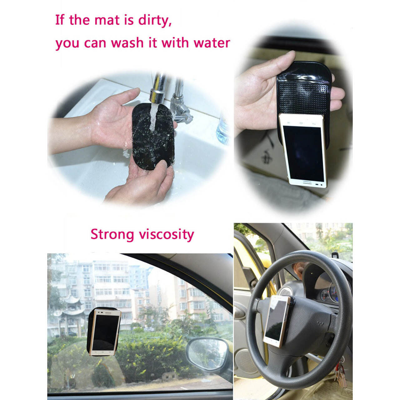 5pcs Car Magic Anti-Slip Dashboard Sticky Pad Non-slip Mat GPS Cell Phone Holder